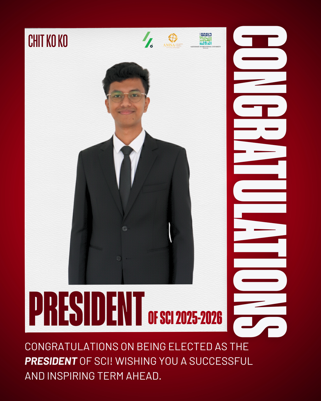 AMSA Students Appointed to Key Leadership Roles in SCI