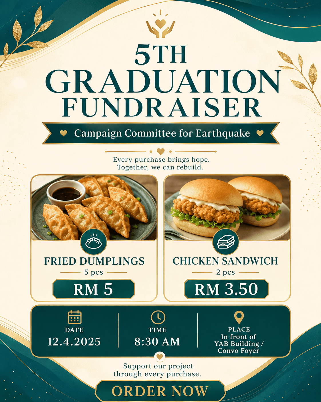 5th Graduation Fundraiser Food Sale